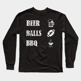 Beer Balls BBQ Gift Idea for Barbecue Lovers Long Sleeve T-Shirt